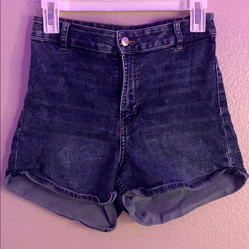 High-rise jean shorts